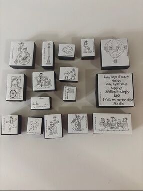 Stampin' Up Lot of 17 Foam Craft Stamps with Assorted Designs